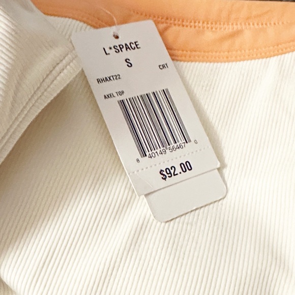 L*Space Axel One Shoulder Color-Block Ribbed Bikini Top - Picture 6 of 8